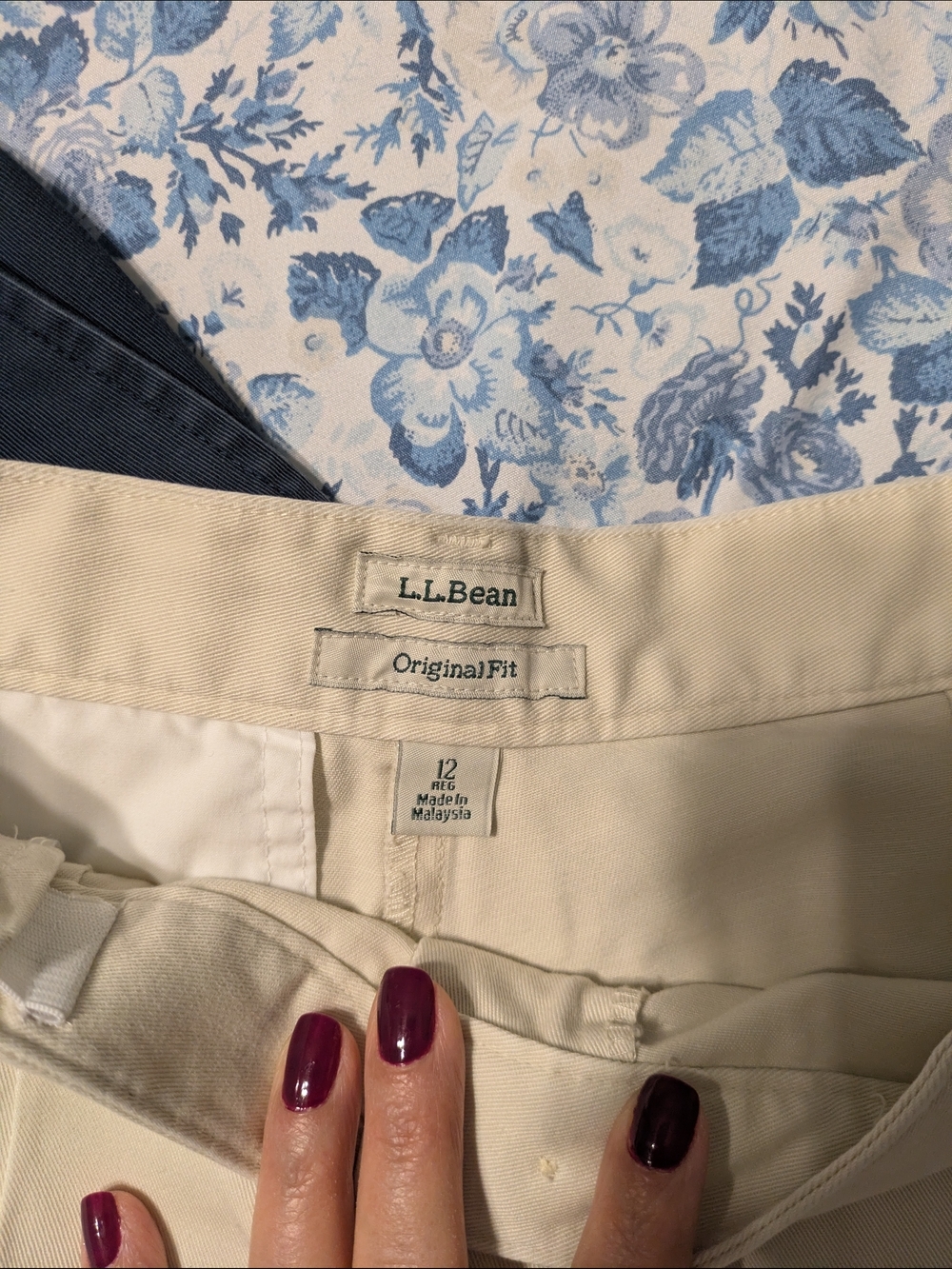 L.L. Bean Women's Bermuda Shorts - Navy and Khaki - Picture 2 of 11
